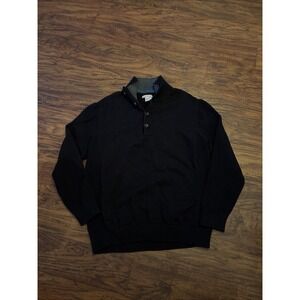 Carbon 2 Cobalt Pullover Cotton Henley Sweater Men's XL Blue‎ Knit Cotton